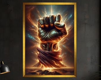 Hand of God Canvas Painting, Hand of God Wall Painting, Home Decor, Modern Artwork, Modern Wall Art, Gift, Ready to Hang Canvas Painting