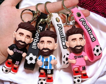 Soccer Lionel Themed Keychains | Unique Anime Fan Accessory | Sold Individually