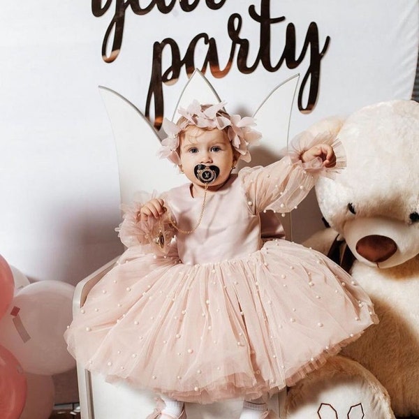 Baby Girl dress Special Occasion, First Birthday Dress, Baby Girl Party Dress, 1st Birthday Dress, Birthday Dress Girls Blush Dress