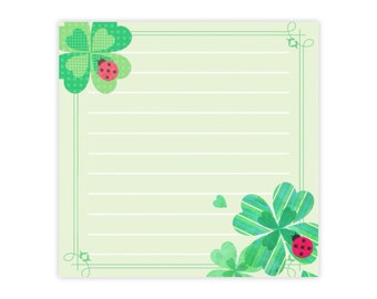 Aesthetic Green Ladybug Graphic Design Post-it® Note Pads