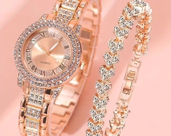 Gorgeous Rebecca Minkoff Rose Gold Rectangular Bracelet Watch Rebecca Minkoff Major Rose-gold Tone Watch - Etsy main image 2