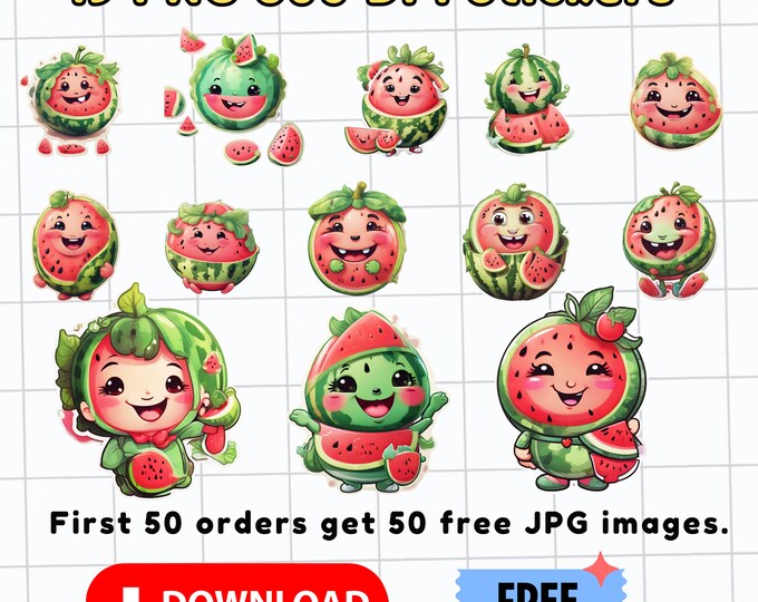 Watermelon Digital Sticker This item is unavailable - Etsy