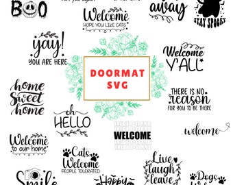 Lustige Fußmatte svg, Willkommen Fußmatte svg, Türmatte svg, Willkommensschild svg, lustige Fußmatten svg, Schnittdateien für Cricut, Hallo svg