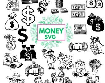 Money Svg, Money Png, Money Background, Bitcoin Svg, Wallet Svg, Money Digital Paper, 100 Dollar Bill Png, Entrepreneur Svg, Cash Svg