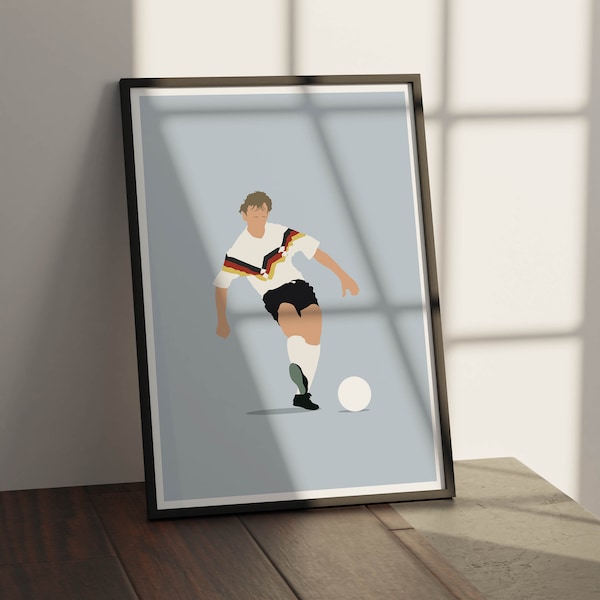 Fußball Poster von Andreas Brehme - Einzigartiges Erinnerungsstück an die WM 1990