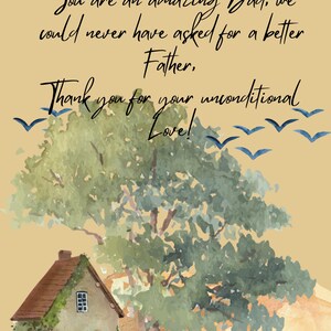 Inspirerend woord verjaardagscadeau voor papa Digitale muurkunst Cadeau voor Vaderdag Platte kaart Instant download platte kaart Cadeau voor papa Gepersonaliseerde digitale kaart