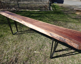 Live Edge Walnut Console Table