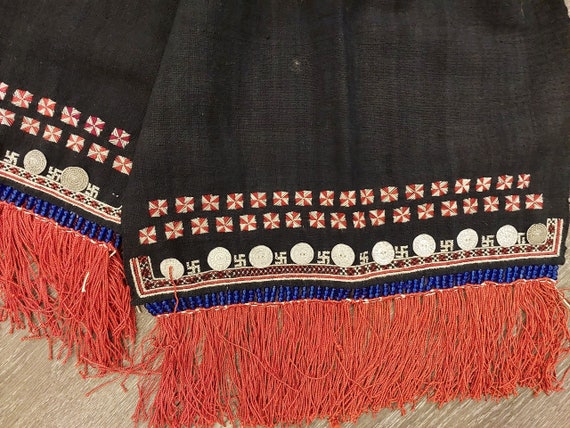 Vintage Tribal Coin Yao Woman Outfit, Cotton, ind… - image 10