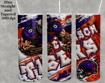 Clemson 20oz skinny tumbler wrap