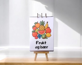 Fruit and Berry Flashcards: Montessori Learning Game for Toddlers