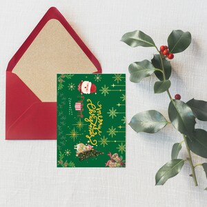 Cartão de Natal do Papai Noel | Download digital | Download instantâneo | Arte para impressão