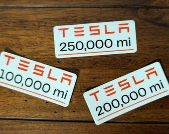 Pegatina de vinilo del Club de Kilometraje de Tesla: calcomanía para Model 3, Y, X y S
