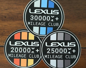 Pegatina de vinilo del Lexus Mileage Club - Retro japonés vintage RX Es Nx Is GX Ls LX Ct Ux RC 4x4