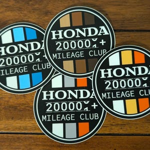 Honda High Mileage Club Vinyl Sticker - Japanese Performance Civic Type R Accord CR-V Pilot S2000 Integra Odyssey Ridgeline Si JDM 4WD AWD