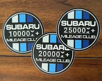 Pegatina de vinilo Subaru Mileage Club - Estilo retro vintage japonés Outback Forester WRX STI Crosstrek Impreza Legacy AWD 4X4
