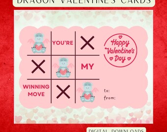 Printable Dragon Valentine's Day Cards for Kids, School and Classroom ...