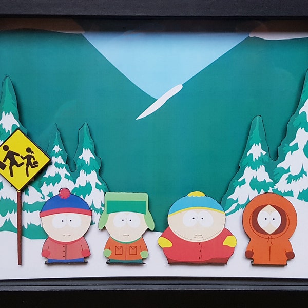 Cadre diorama 3D South park