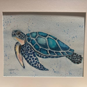 Henry the sea turtle original watercolor