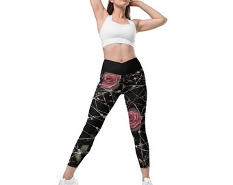 Crossover leggings with pockets