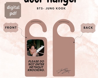 Bts door hanger, Bts print, Bts digital download, Jungkook door hanger, Bts digital room hanger, Army bamb Bts purple.