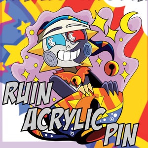 sun and moon show ruin acrylic pin