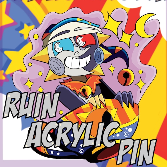 Sun and Moon Show Ruin Acrylic Pin - Etsy