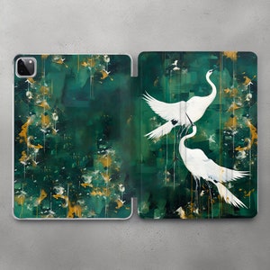 Heron in Swamp Design case For iPad Pro 10.5 11 12.9 13 2024 / Clasical Watercolor Art Cover Mini 7 6 5 iPad Air 3 4 5 11 13 iPad 10.2 10.9