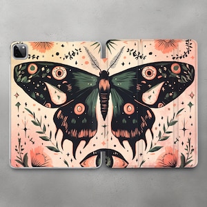 Butterfly Vintage case For Apple iPad Pro 10.5 11 12.9 13 2022 2024 / Floral Design Cover Mini 7 6 5 iPad Air 3 4 5 11 13 iPad 10.2 10.9