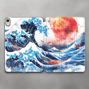 Great Wave off Kanagawa case For iPad Pro 10.5 11 12.9 13 2024 Katsushika Hokusai cover Mini 7 6 5 iPad Air 4 5 11 13 New Art iPad 10.2 10.9
