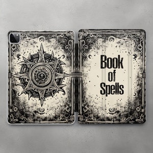 Book of Spells Design case For iPad Pro 10.5 11 12.9 13 2024/ Vintage Aesthetic Old Book Cover Mini 7 6 iPad Air 4 5 11 13 iPad 10.2 10.9