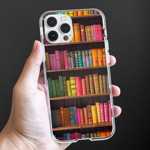 Old Bookcase Case for IPhone 15 14 13 12 Pro Max Mini / Favorite books Cover Google Pixel 8 7 6 5 Pro 5G / Samsung S24 23 22 FE Plus Ultra