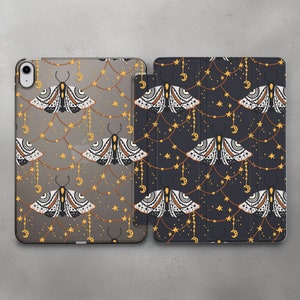 Night Butterfly Design case For iPad Pro 10.5 11 12.9 13  2024 Gold and Black Translucent cover Mini 7 6  iPad Air 4 5 11 13 iPad 10.2 10.9