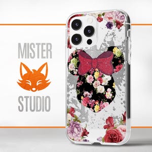 Custodia Mini Mouse per iPhone 16 15 14 13 Pro Max Mini / Custodia Magica Disney Acquerello per Google Pixel 9 8 7 6 5 Pro XL / Samsung S24 23 22 Plus Ultra