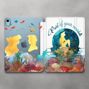 Little Mermaid Ariel case For Apple iPad Pro 10.5 11 12.9 13 2022 2024 Your world Disney Cover Mini 7 6 5 iPad Air 4 5 11 13 iPad 10.2 10.9