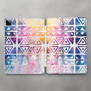 Colorful Geometric Pattern case For iPad Pro 10.5 11 12.9 13 2024  Mandala Art cover Mini 7 6  iPad Air 4 5 11 13 Translucent iPad 10.2 10.9