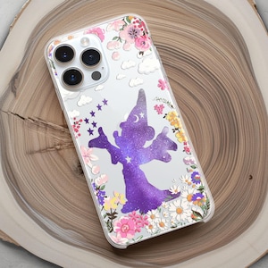 Custodia Topolino per iPhone 16 15 14 13 Pro Max Mini / Custodia magica viola Disney per Google Pixel 9 8 7 6 5 Pro XL / Samsung S24 23 22 Plus Ultra
