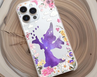 Floral Mickey Mouse Phone Case, Purple Magic Cover