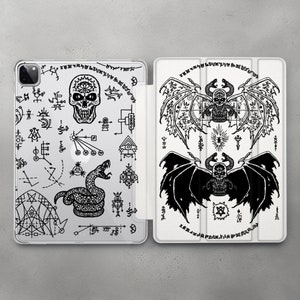 Witchcraft Design case For iPad Pro 10.5 11 12.9 13 2022 2024 Black Gothic Art cover Mini 7 6 5 iPad Air 5 11 13 Translucent iPad 10.2 10.9