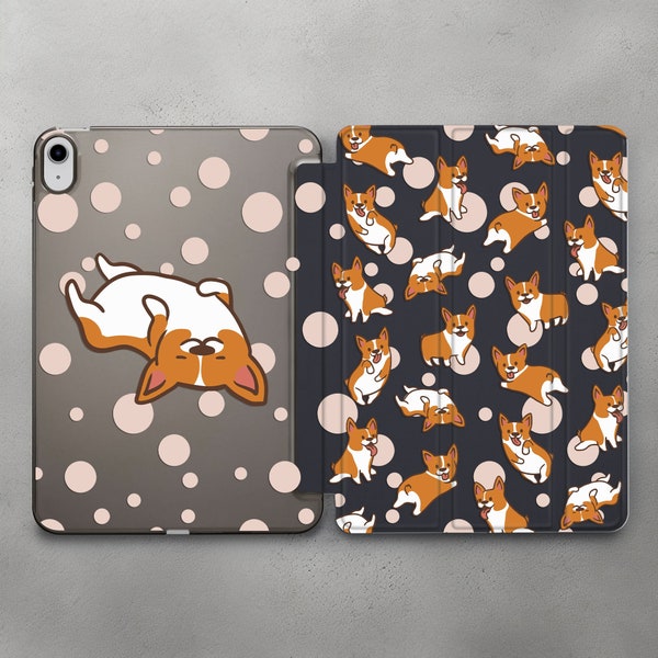 Kawaii Corgis Hund Kunst Fall für Apple iPad Pro 9.7 10.5 11 12.9 2021 2019 Royal Breed Design Hülle iPad 9.7 10.2 10.9 2022 Mini 6 5 4 Air 4 5