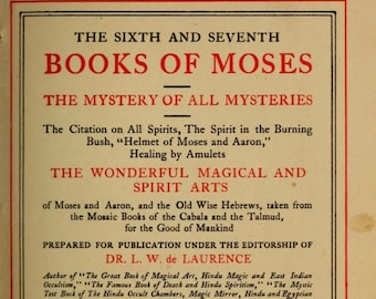 SESTO E SETTIMO LIBRO di Mosè scarica Libri di Mosè Pdf