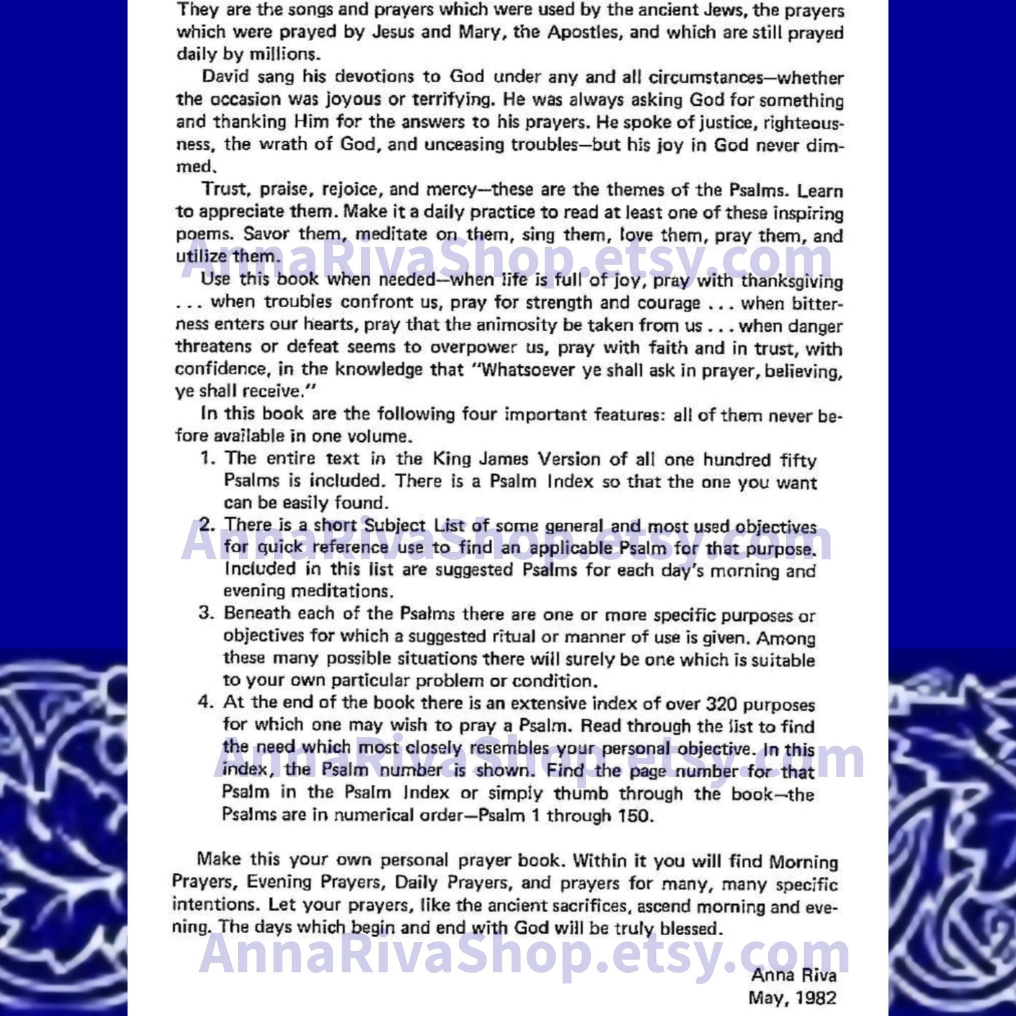 Power of the Psalms by Anna Riva Pdf Instant Digital Download Ebook ...