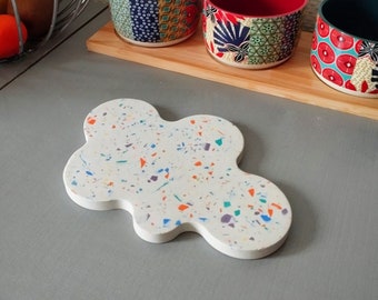 Handmade terrazzo trivet