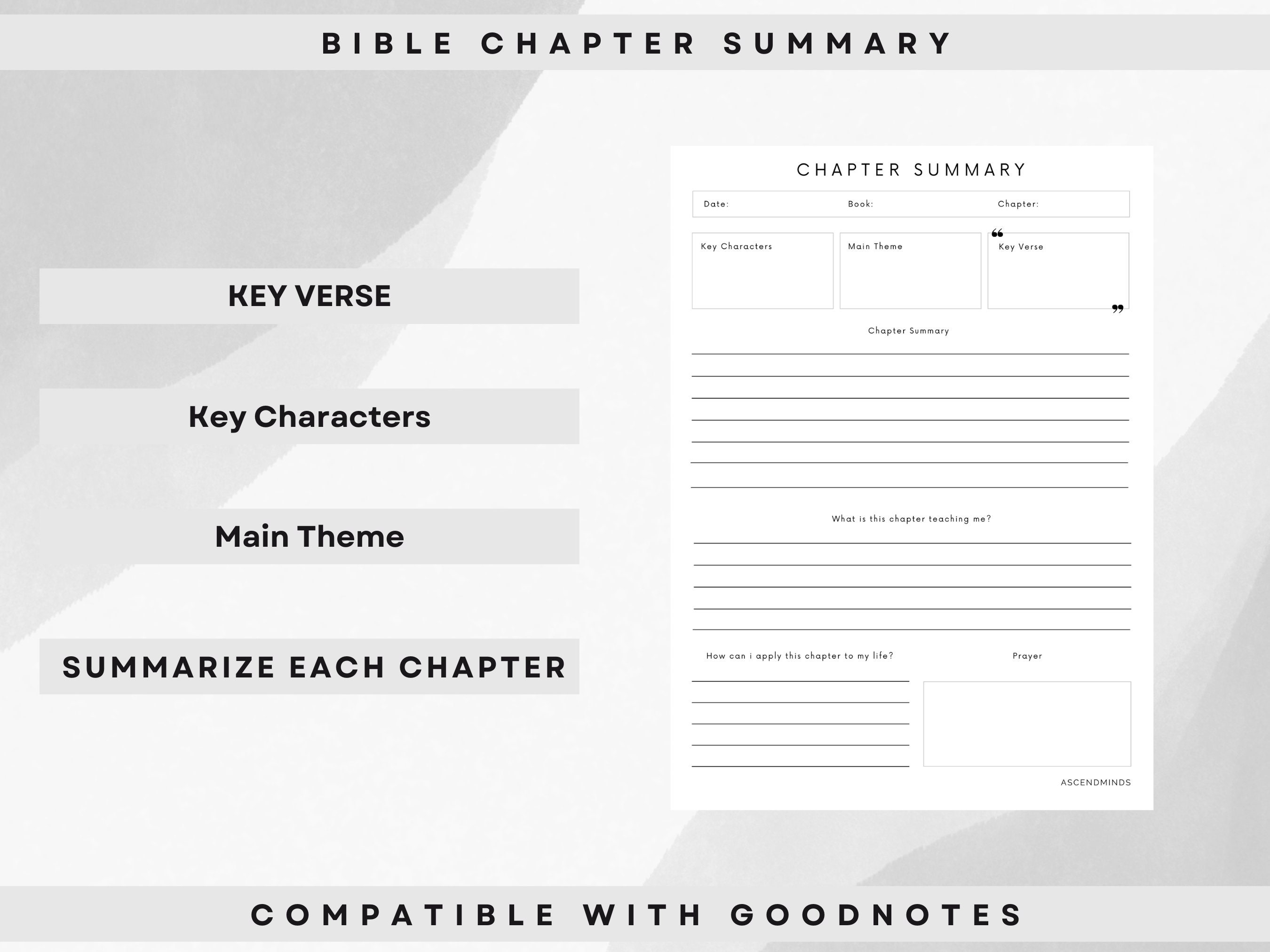 Bible Chapter Summary Printable Template Etsy bible-chapter-summary-printable-template-etsy