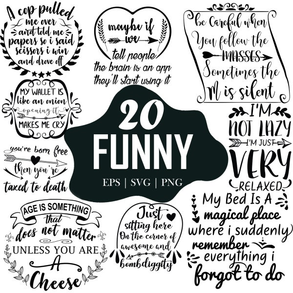 Funny quotes bundle | Svg Bundle| Sarcasm Svg Bundle | Sarcastic png Bundle | Sarcastic Sayings Svg Bundle | Digital file | instant download