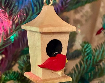 Compound cut birdhouse ornament
