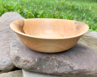 Hand Turned Maple Bowl – 10" – Naturally Warped Maple – One of a Kind Handmade