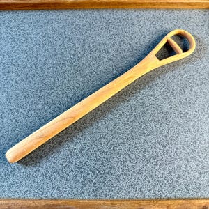 Hand Carved Cherry Whisk with Food Safe Finish image 2