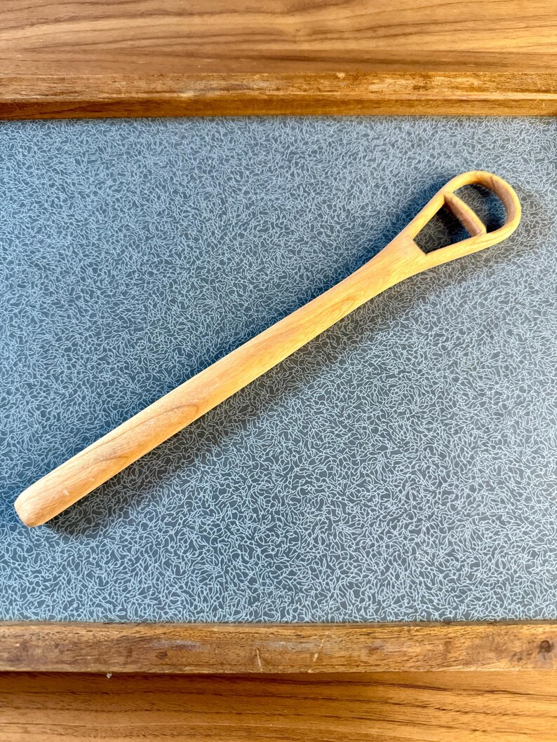 Hand Carved Cherry Whisk with Food Safe Finish image 2