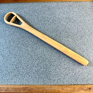 Hand Carved Cherry Whisk with Food Safe Finish image 1