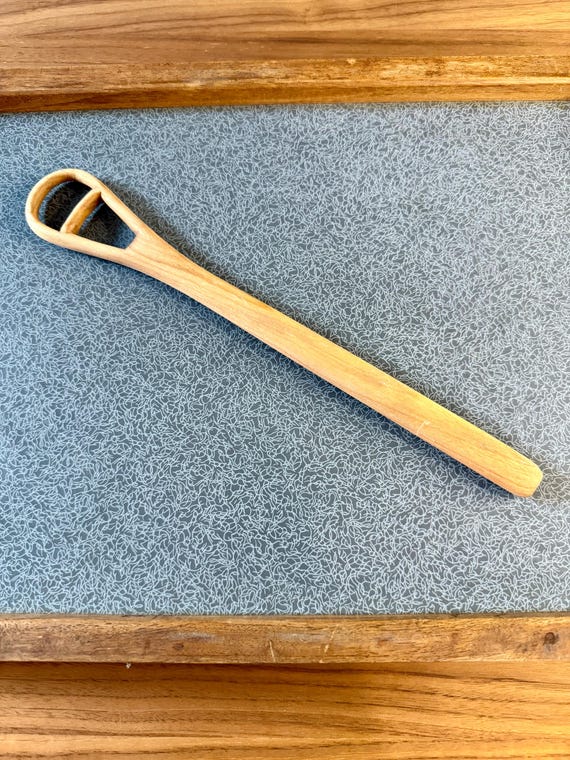 Hand Carved Cherry Whisk with Food Safe Finish